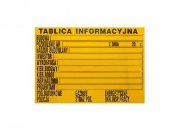 TABLICA INFORMACYJNA 700x500